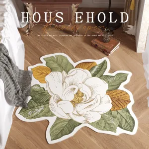120*103cm Floral Carpet Rug for Home Decoration, Machine Weaving Craftsmanship