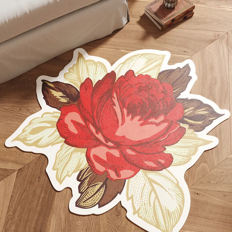 120*103cm Floral Carpet Rug for Home Decoration, Machine Weaving Craftsmanship