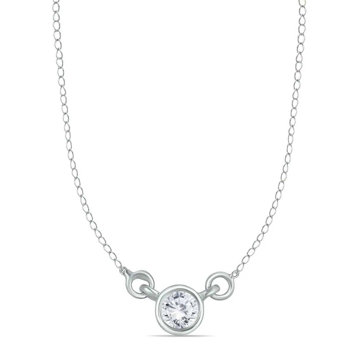 1/4 Carat Tw Diamond Bezel Pendant In 14K
