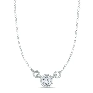 1/4 Carat Tw Diamond Bezel Pendant In 14K