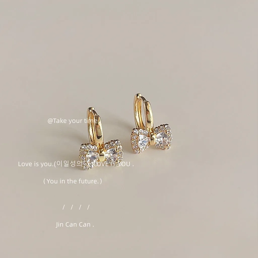 14K Gorgious Butterfly Earrings for Women, Made of Zirconium with Delicate Craftsmanship