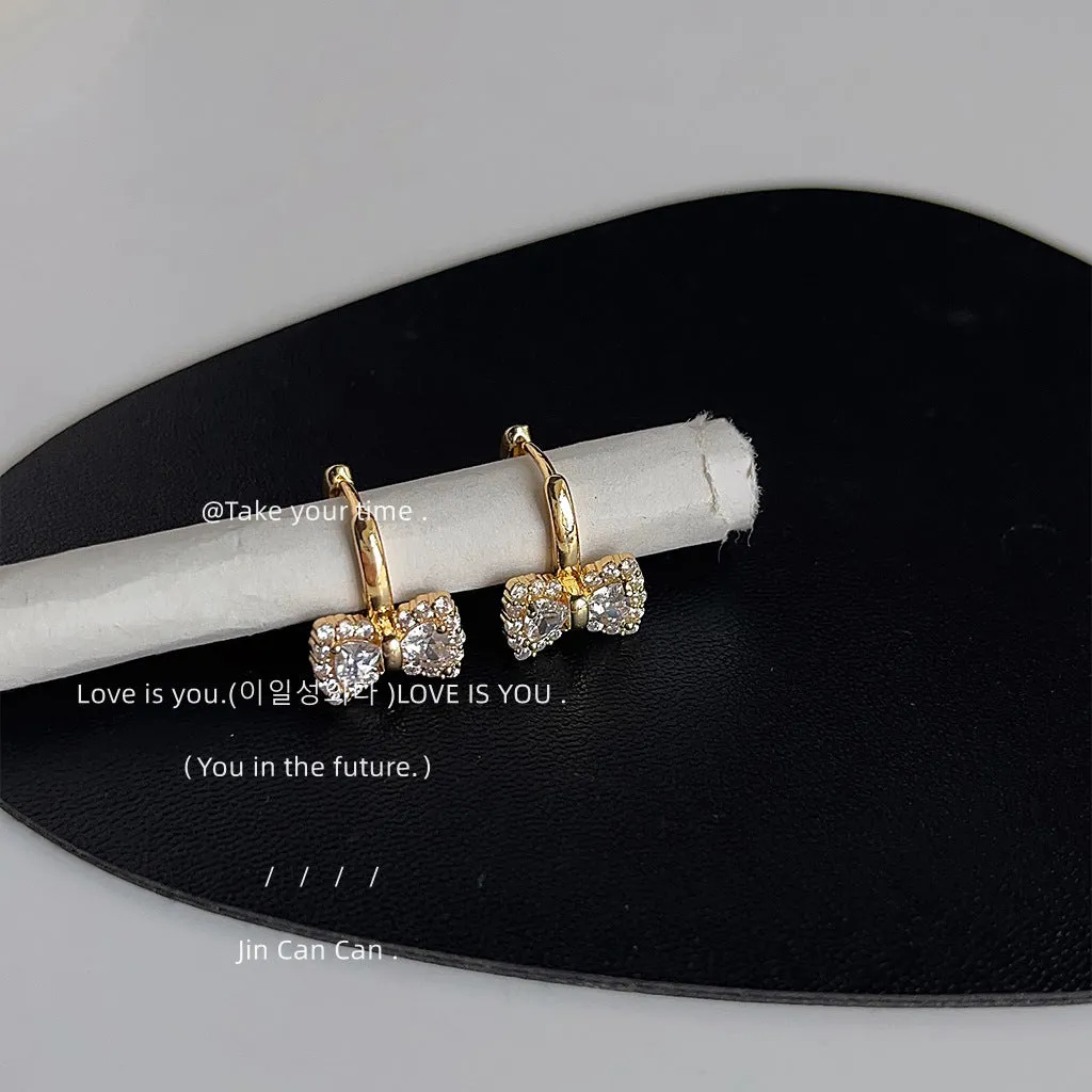 14K Gorgious Butterfly Earrings for Women, Made of Zirconium with Delicate Craftsmanship