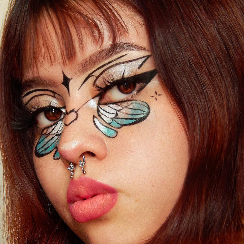 16G Shiny Butterfly Dangle Septum Ring Horseshoe