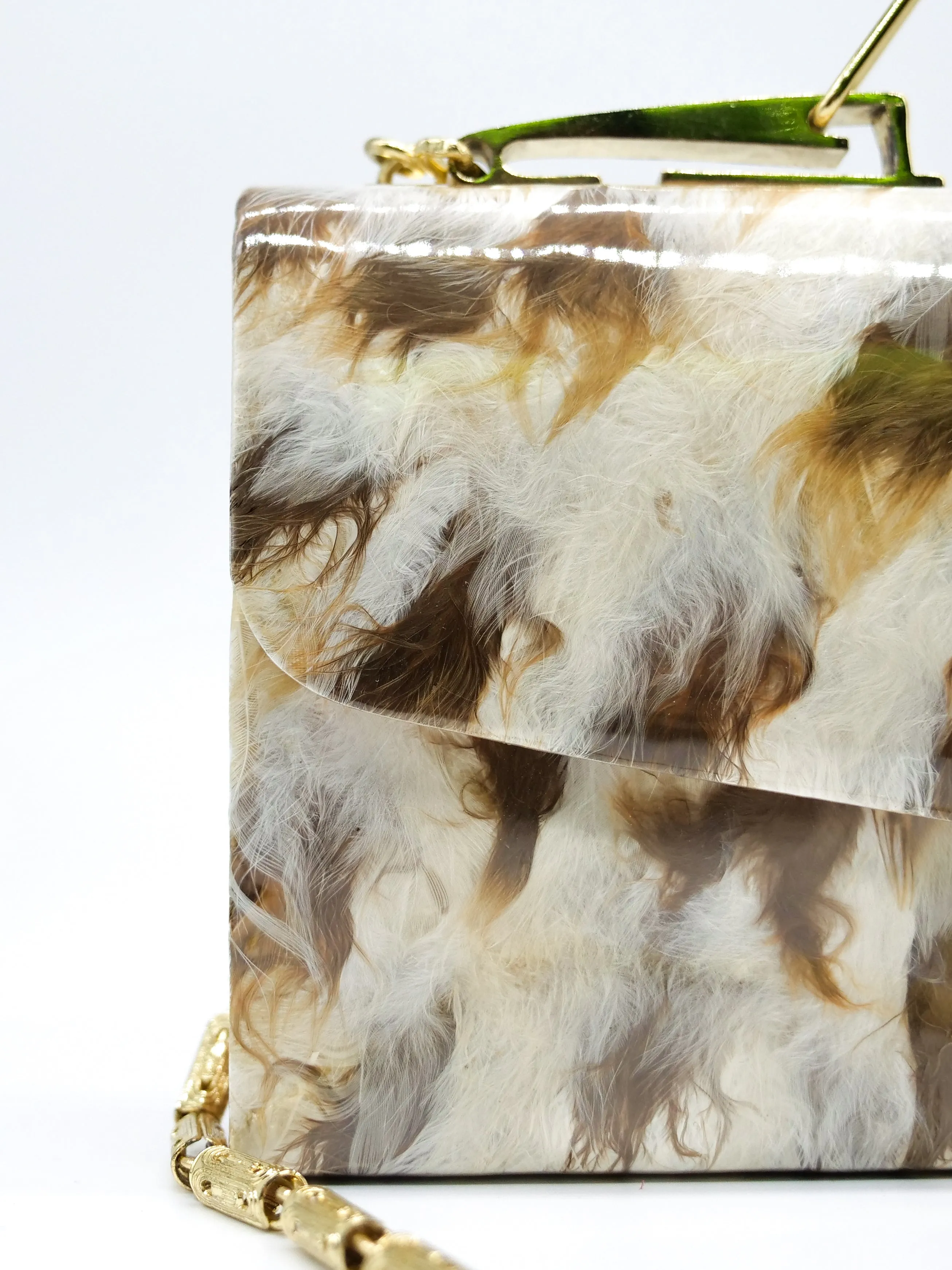 1960's Feather Bag