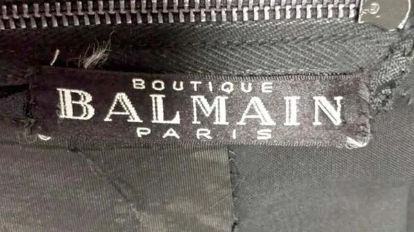 1970s Pierre Balmain Black Silk Burnout Dress
