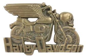1980 Harley Davidson Winged Skull Rare Belt Buckle