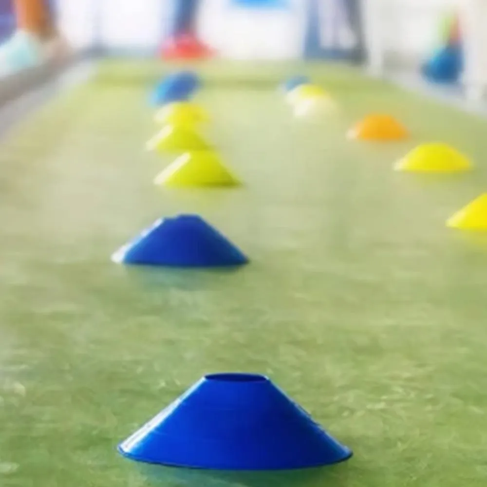 50Pcs Soccer Cones with Storage Bags and Brackets Sports Training Marker Discs