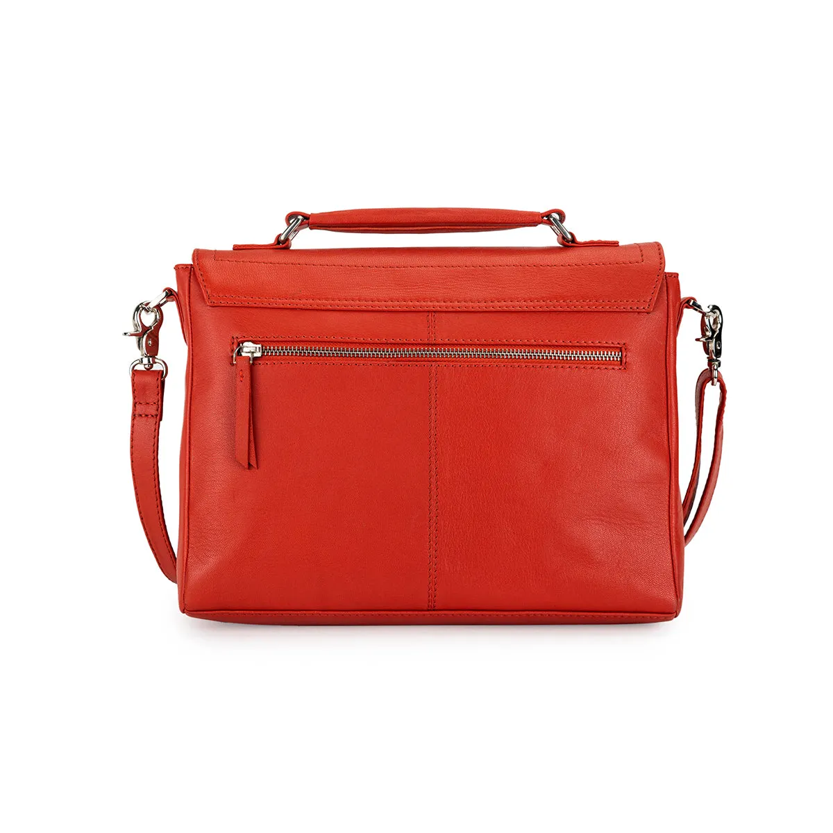 Abelardo Alexander Satchel Red Hand Bag