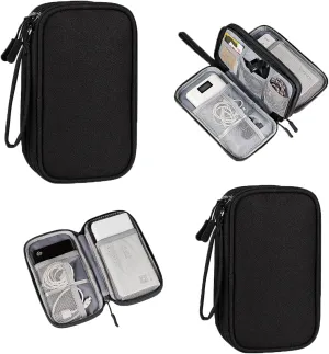 Akumorain Charger Case Organizer,Charger Bag Portable Waterproof Suitable for Electronics Bag,USB Flash Drives Bag,Cable case Bag,USB Case Organizer,USB Charger Bag(2 PACK)