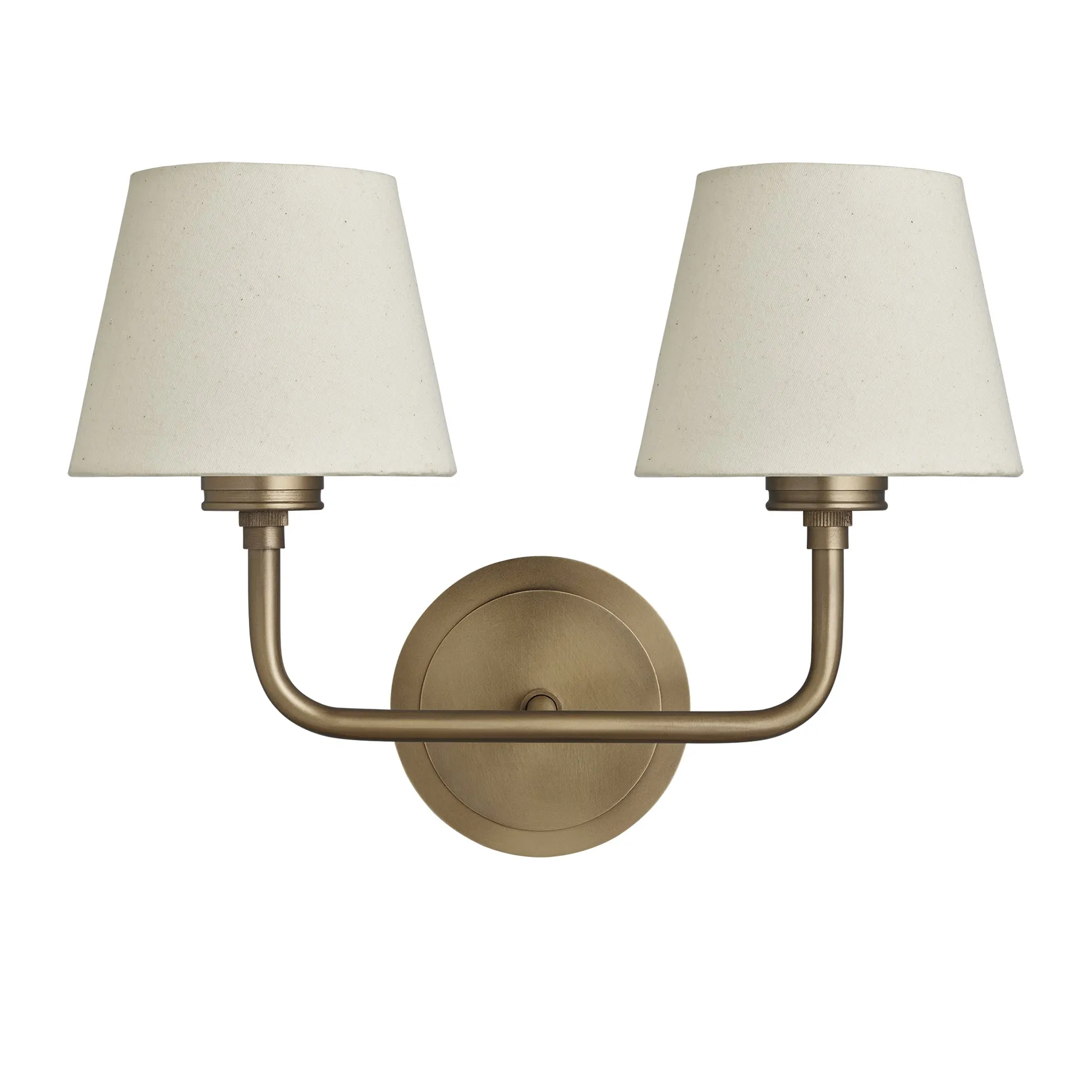 Albany Double Wall Light - Natural Cotton Shades