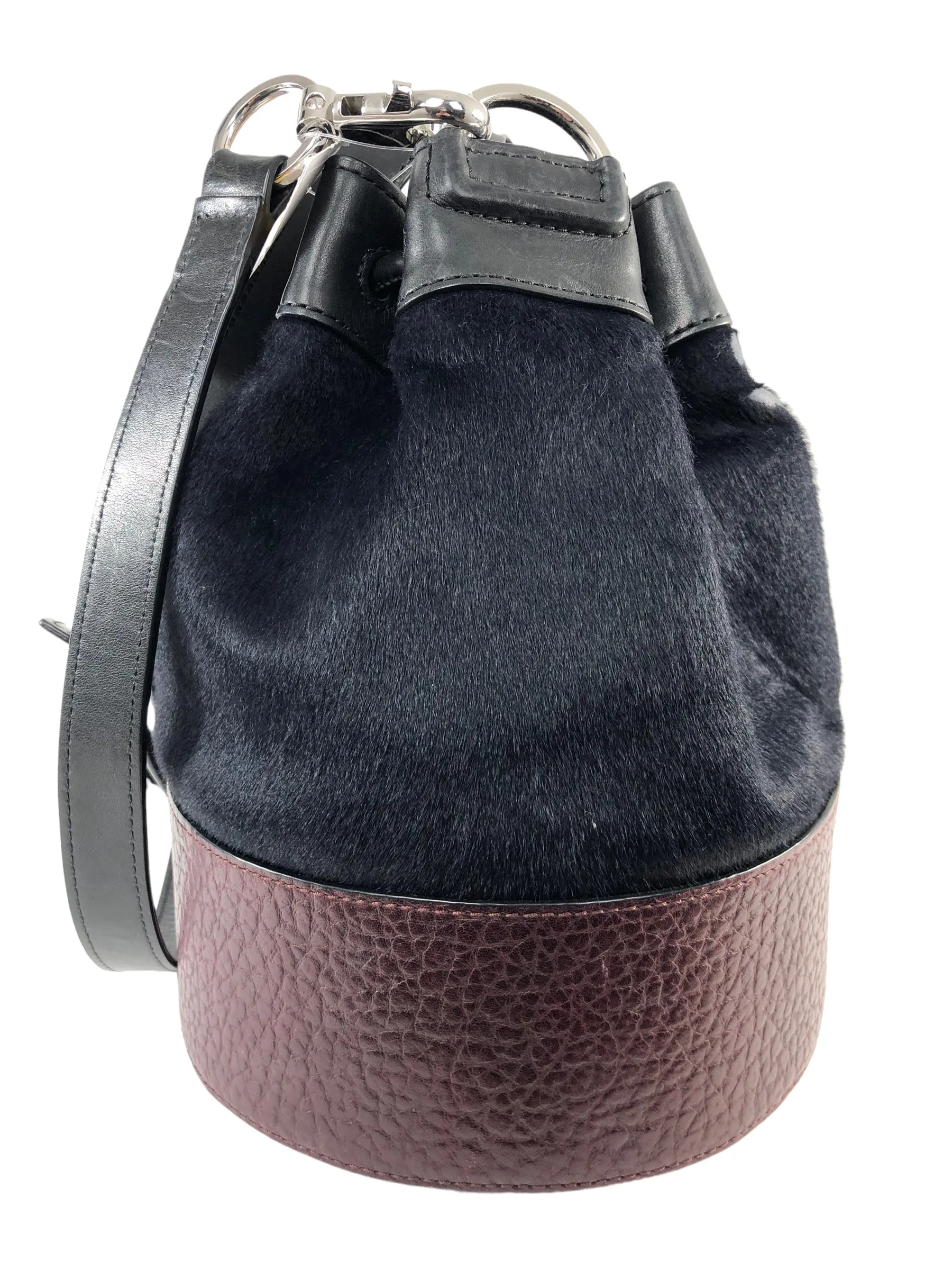 Alexander Wang Black Pony Hair Bucket Bag