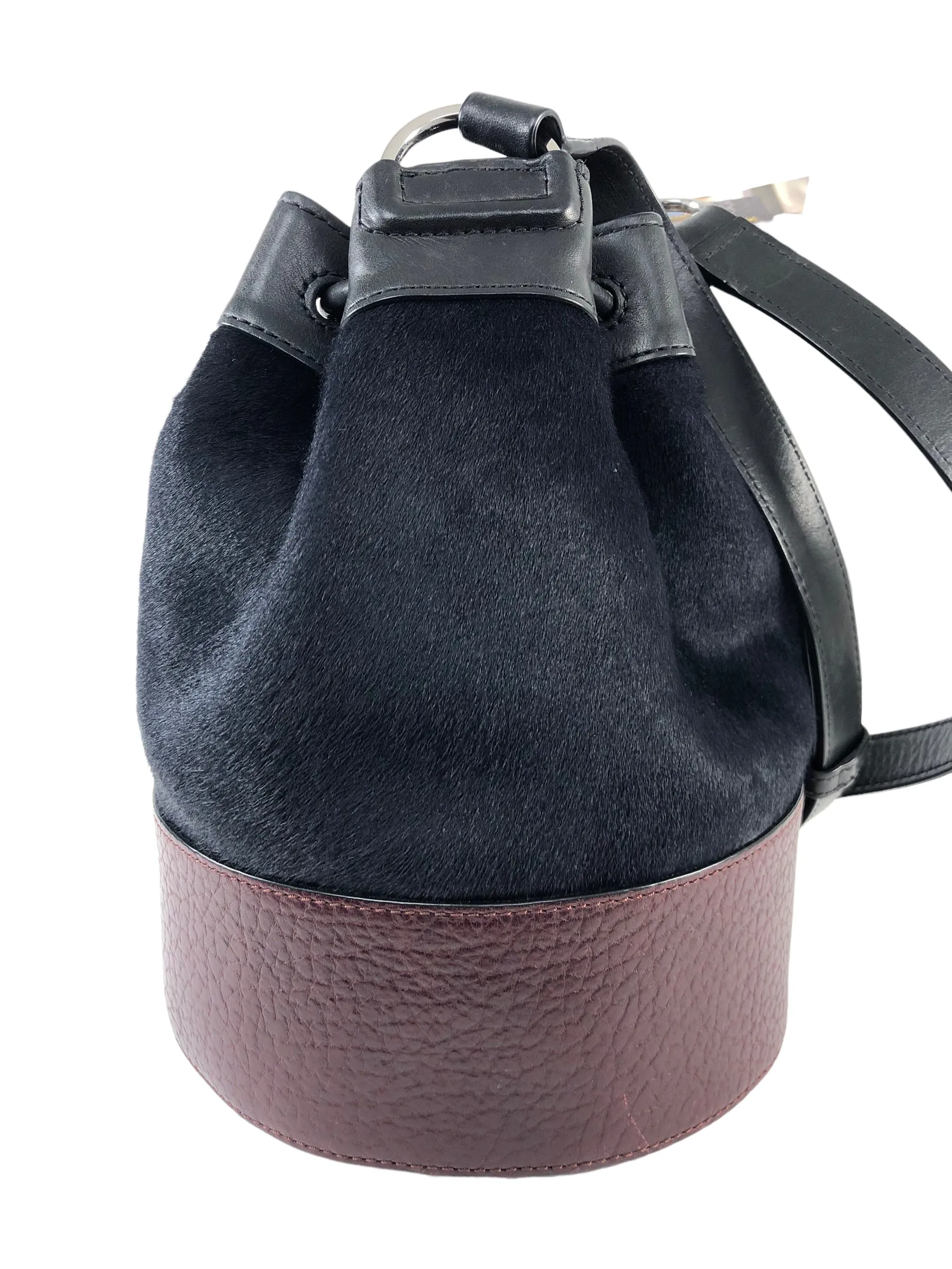 Alexander Wang Black Pony Hair Bucket Bag