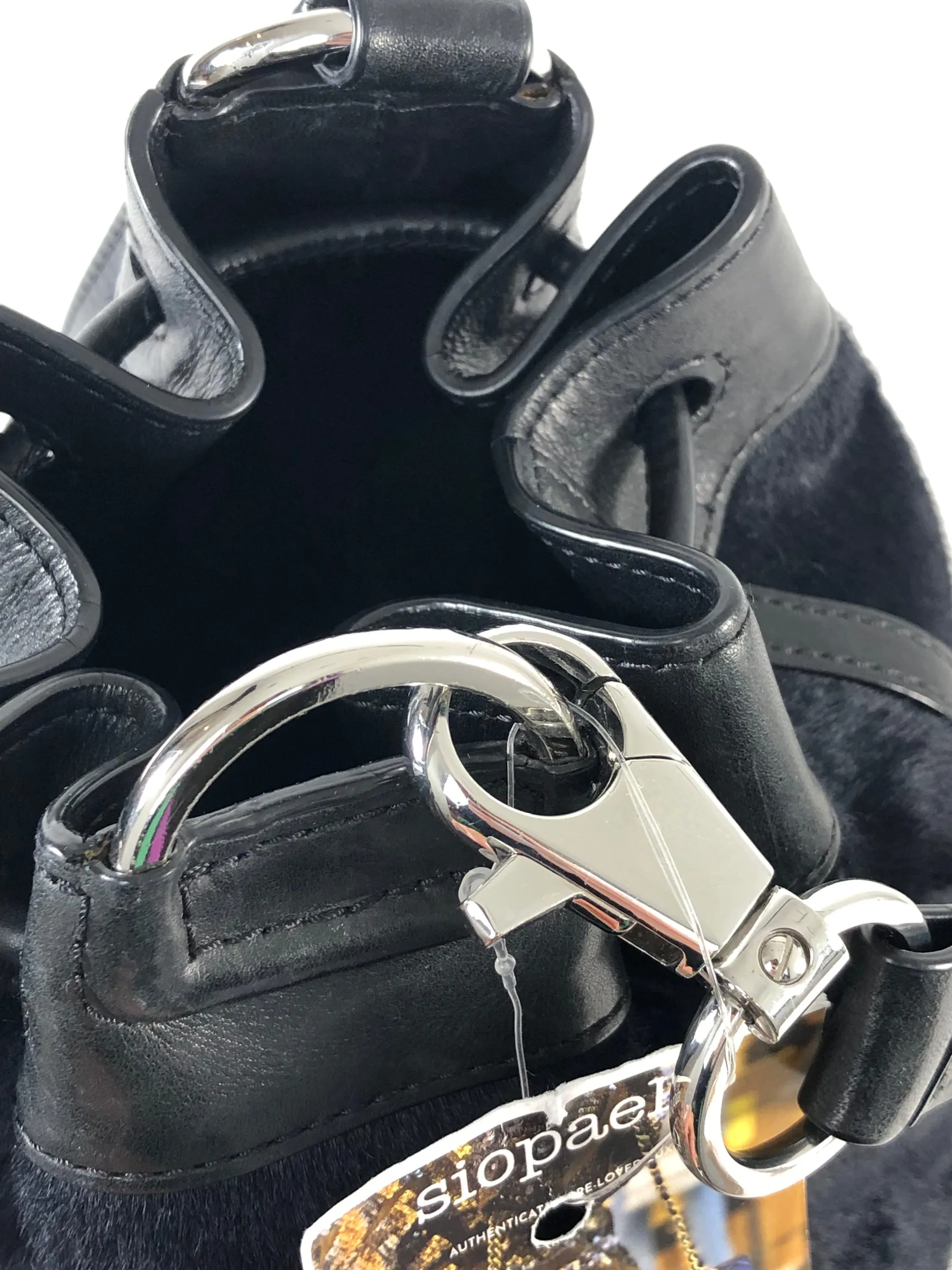 Alexander Wang Black Pony Hair Bucket Bag