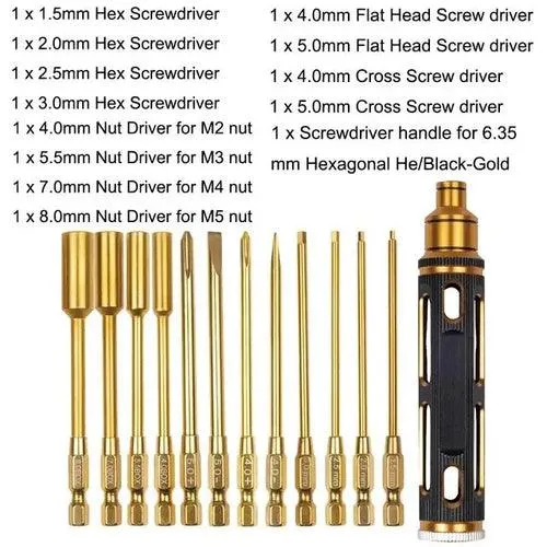 All In 1 RC Car Screwdriver Set Plier Hex Sleeve Socket Repair Toolkit