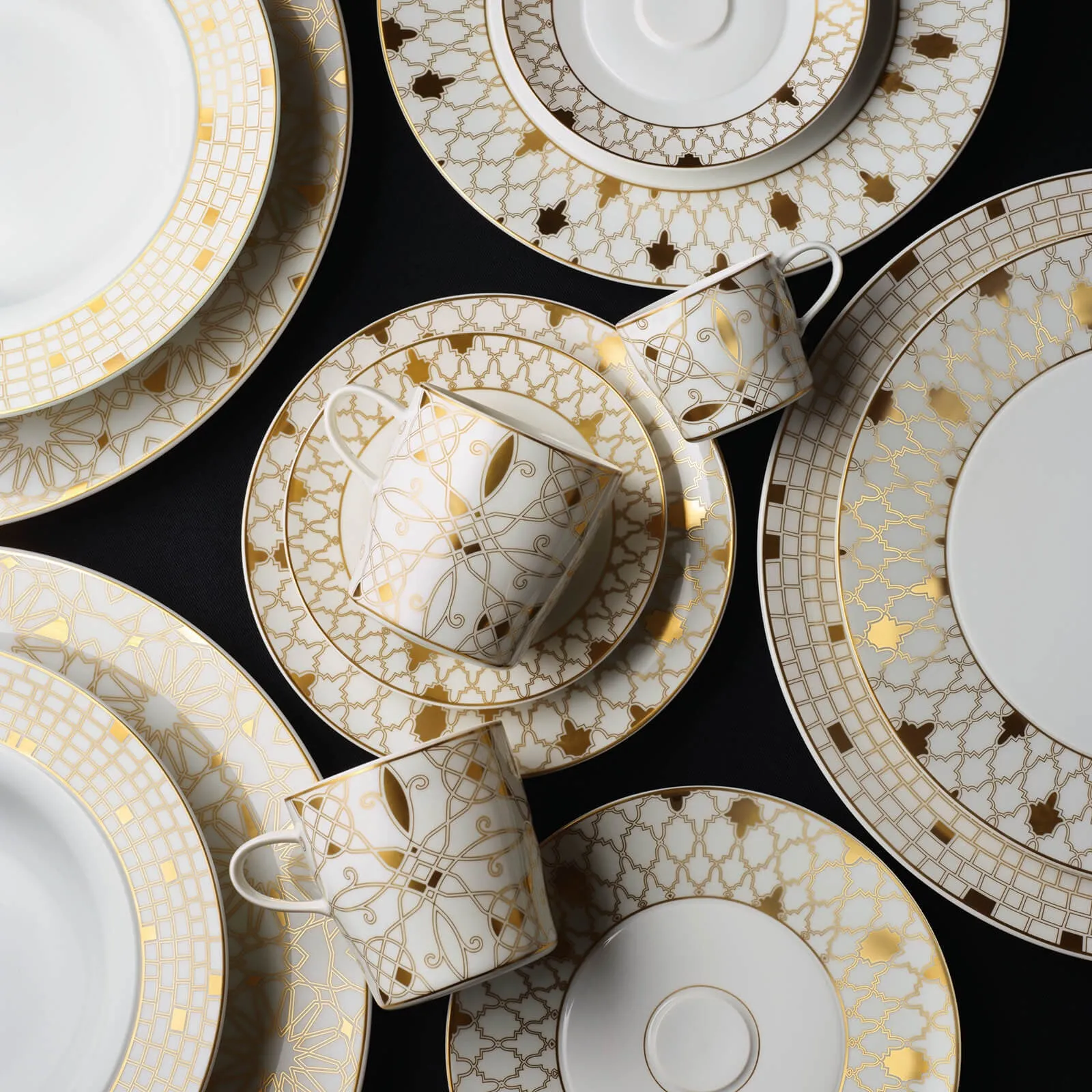 Auréole Dorée Dessert Plate