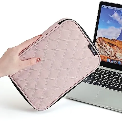 BELALIFE Portable Travel Cable Organizer Bag, Tech Storage Bag for Cord, Charger, Phone, Earphone, Hard Drive, USB, SD Card and Electronic Accessories,Pink