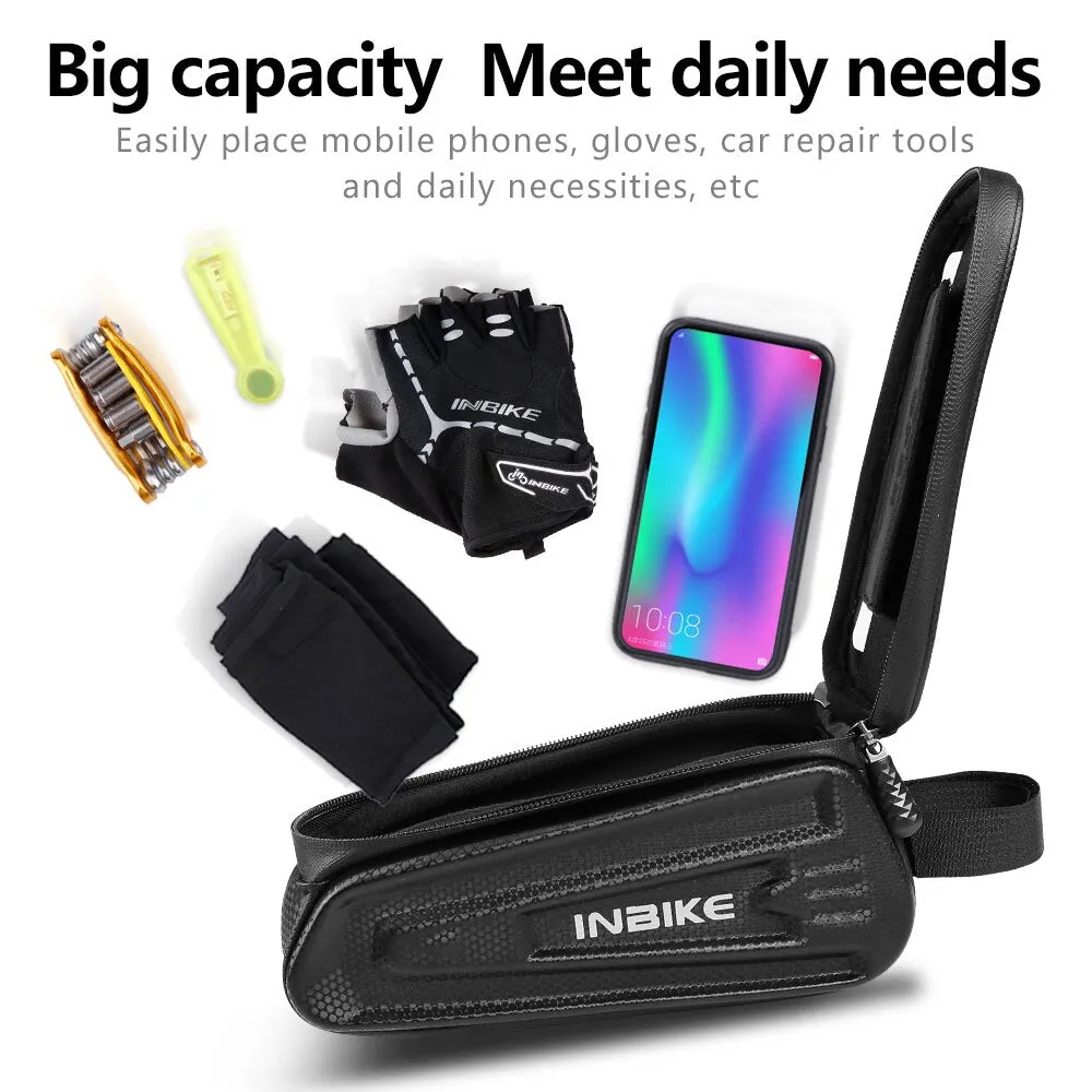 Bike Phone Bag Rainproof Bicycle Front Bag 6.5inch Touchscreen Phone Case Top Tube Bag