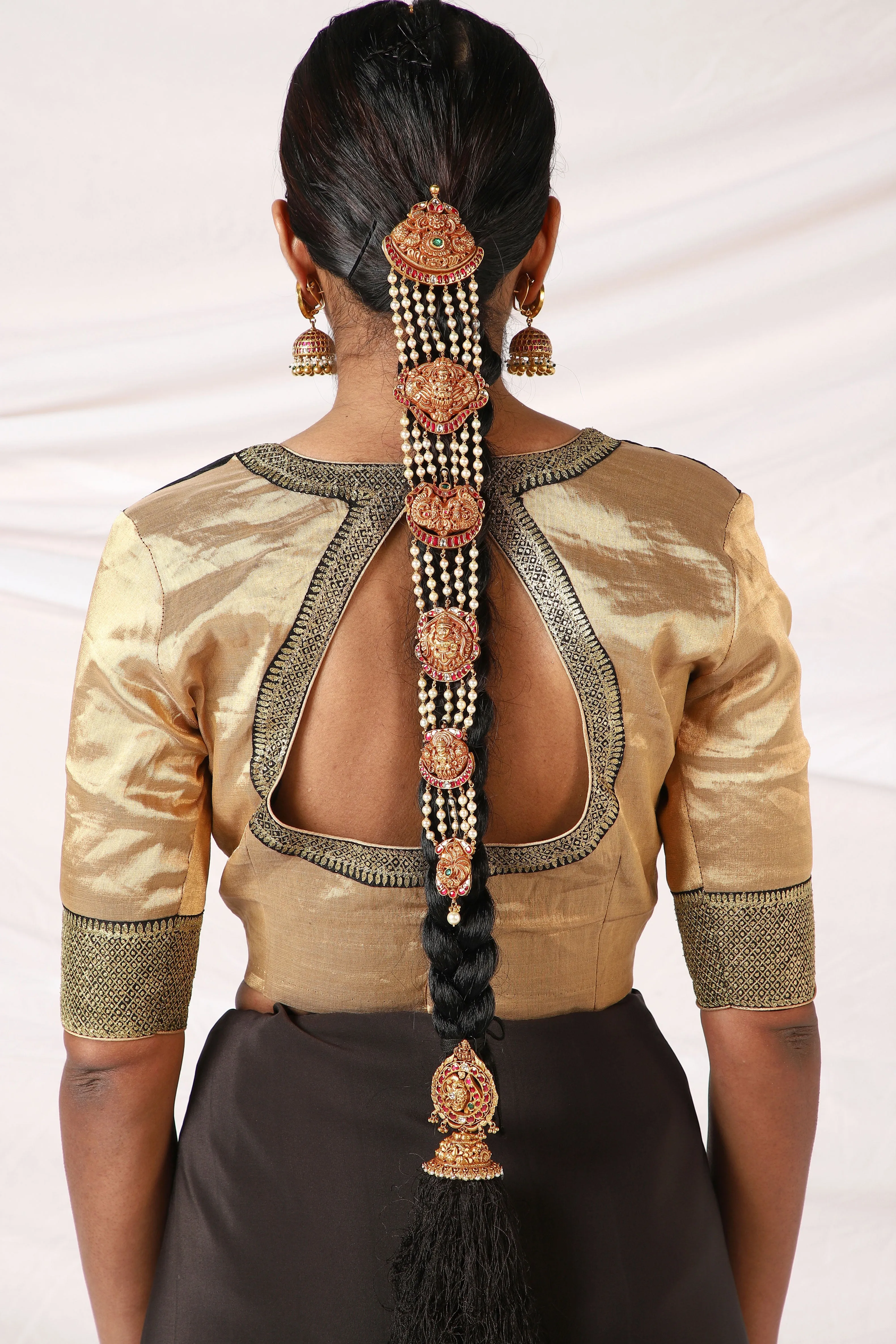 Black and gold Silk blouse