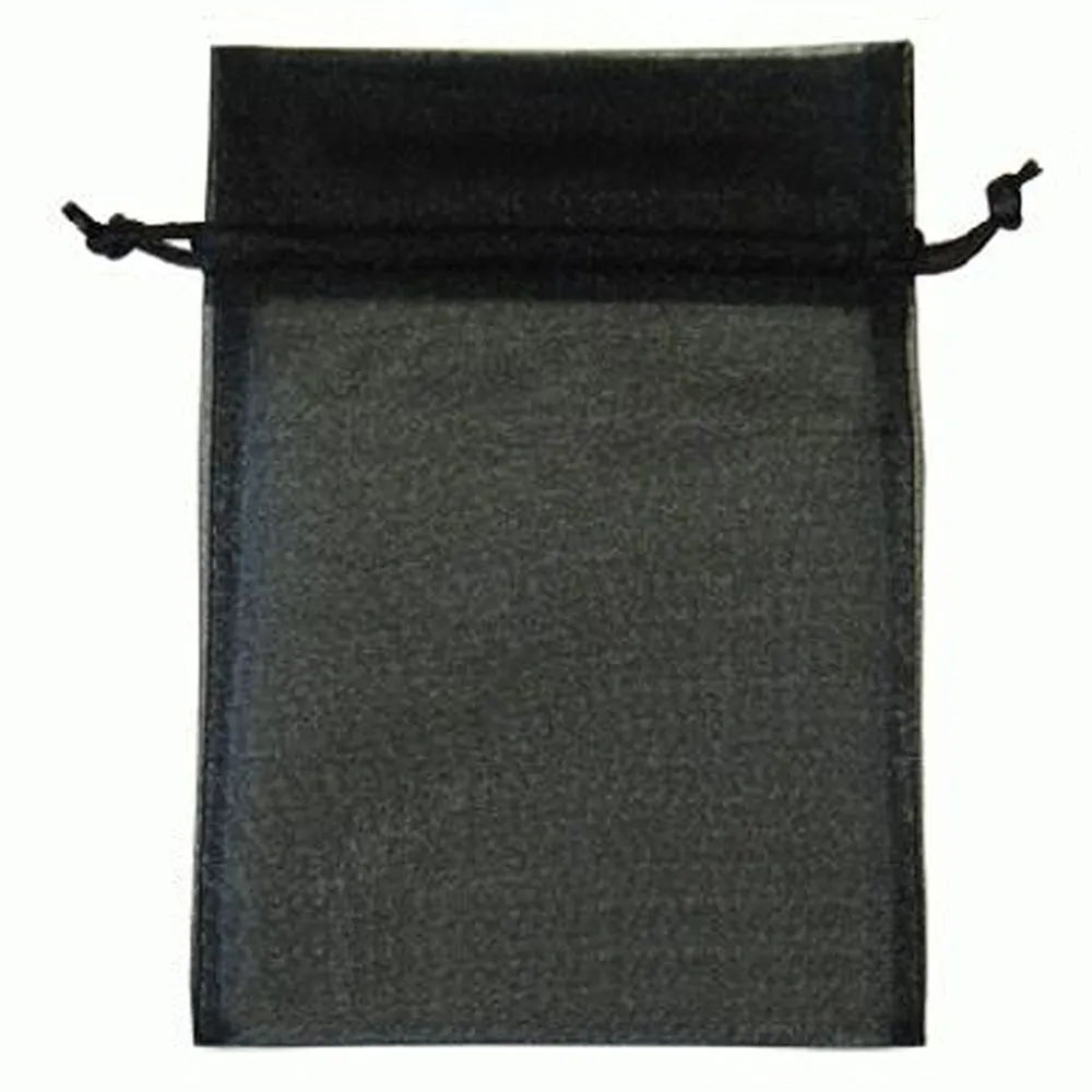 Black Organza Bags - 17cm - Pack of 10