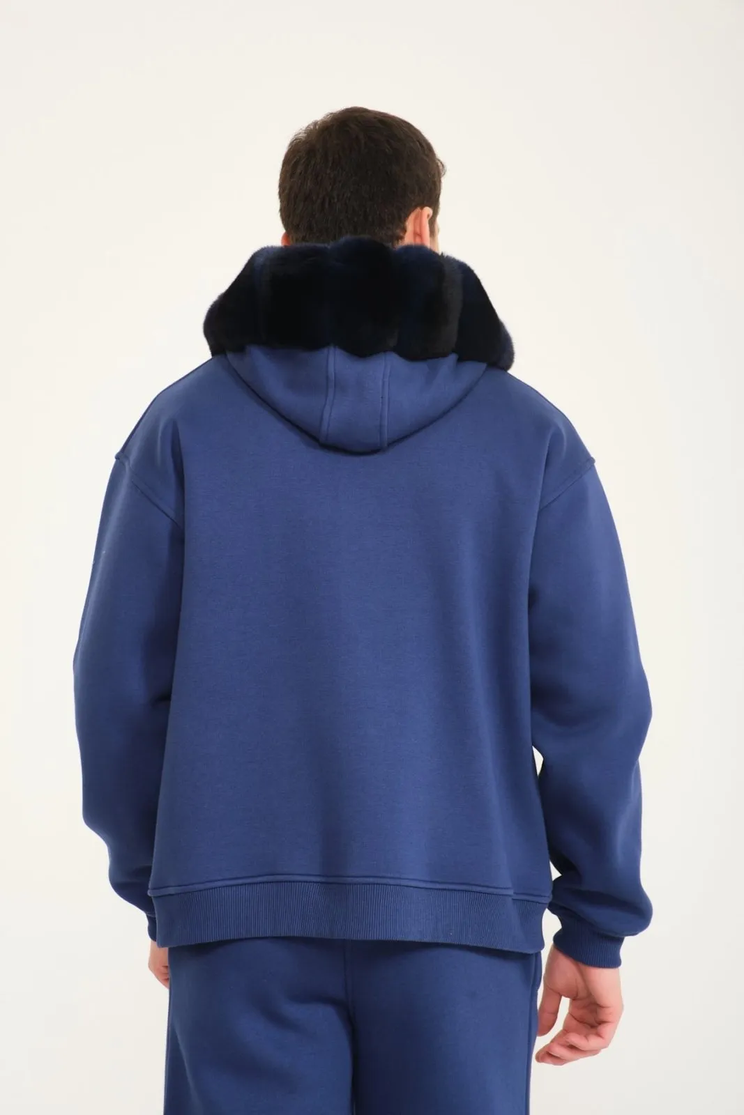 Blue Chinchilla Hoodie & Jogger Set