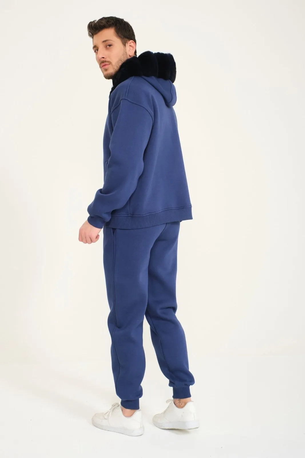 Blue Chinchilla Hoodie & Jogger Set