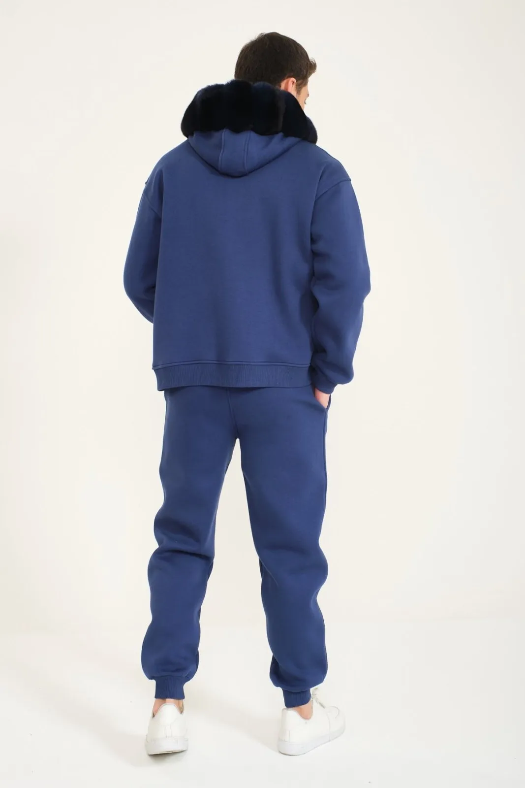 Blue Chinchilla Hoodie & Jogger Set