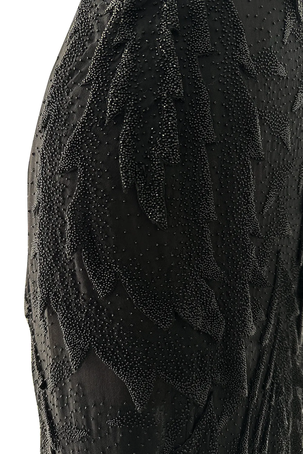 c 1995 Gianni Versace Atelier Haute Couture Black Hand-Beaded Dress w Top Stitched Bust