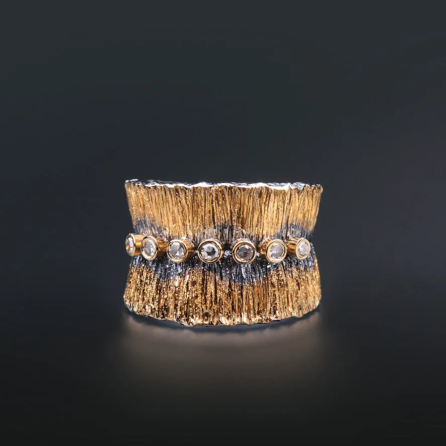 Canyon Multi-Diamond Ring by Margisa