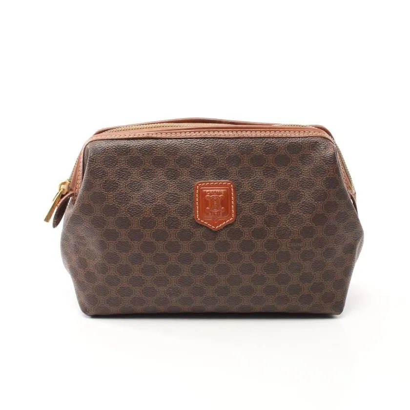 Celine Vintage Cosmetic Macadam Pouch - AWL3787