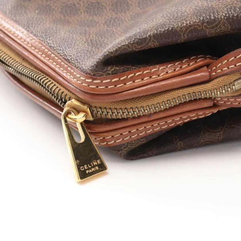 Celine Vintage Cosmetic Macadam Pouch - AWL3787