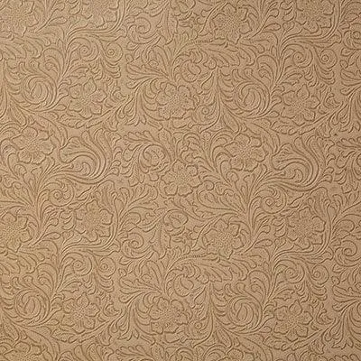 Chamois Floral Tooled Faux Leather