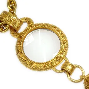 CHANEL 1994 Bell Loupe Gold Chain Necklace 38502