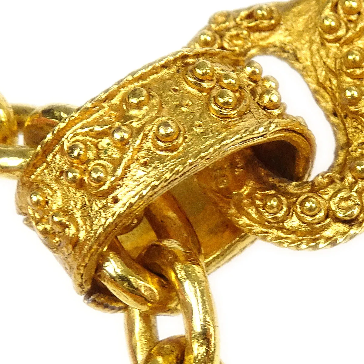 CHANEL 1994 Bell Loupe Gold Chain Necklace 38502