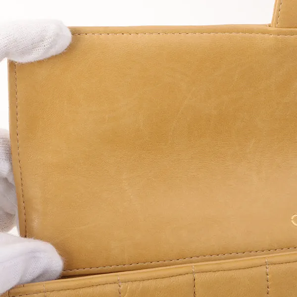 Chanel Around 2001 Made Chocobar Turn-Lock Chain Bag Beige