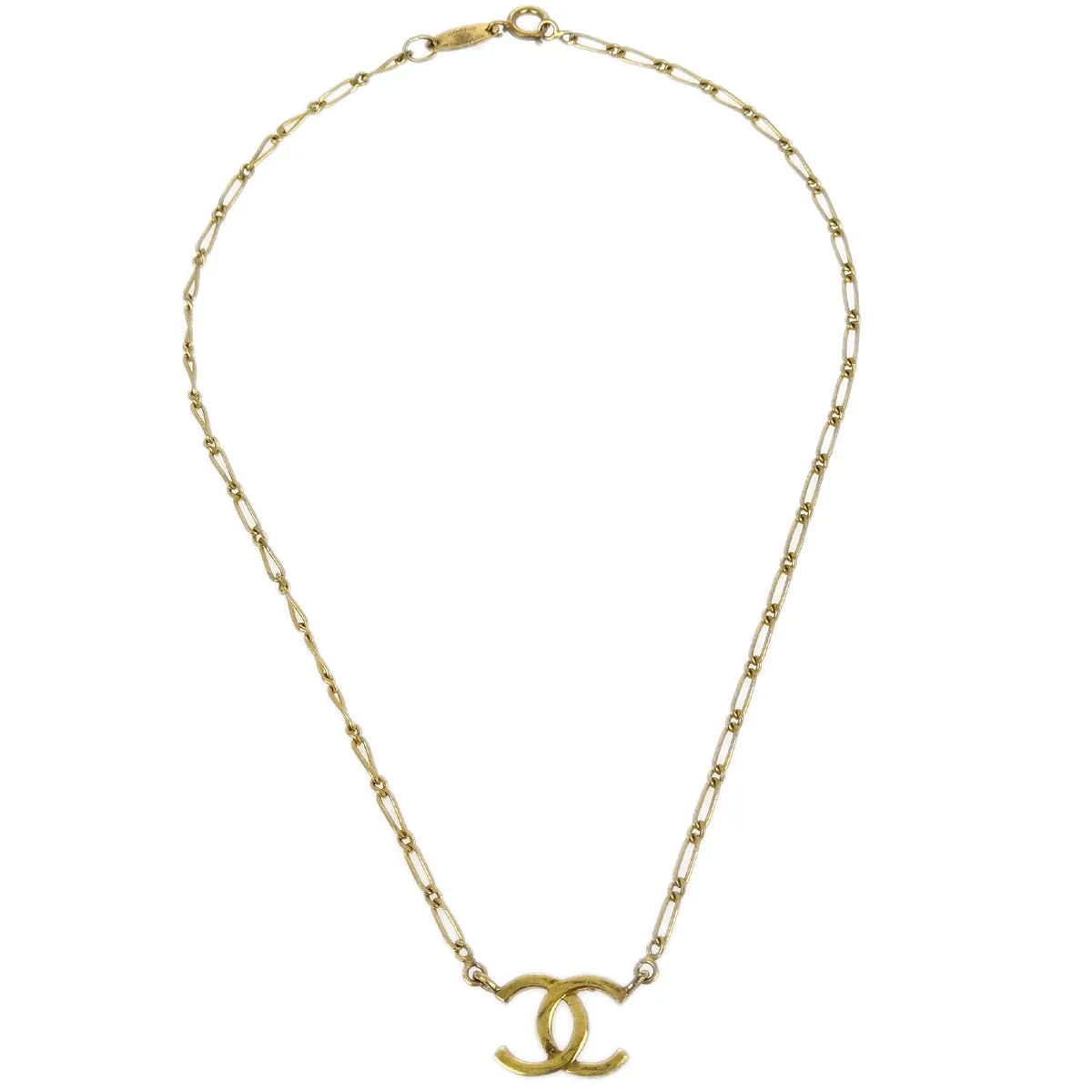 Chanel Bag Chain Pendant Necklace Gold