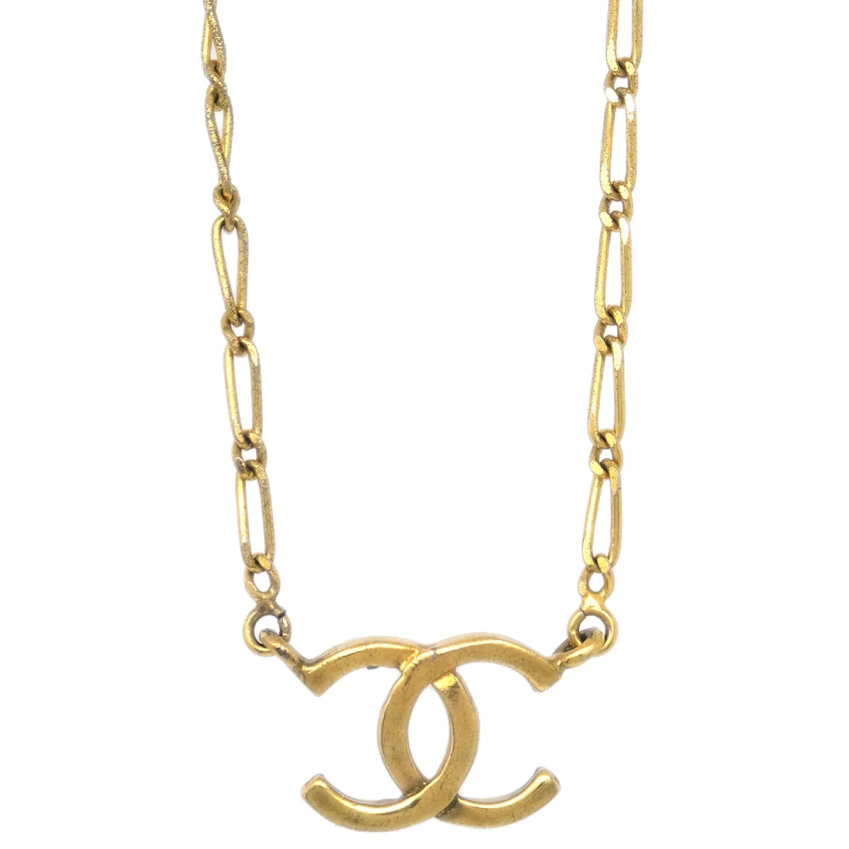 Chanel Bag Chain Pendant Necklace Gold