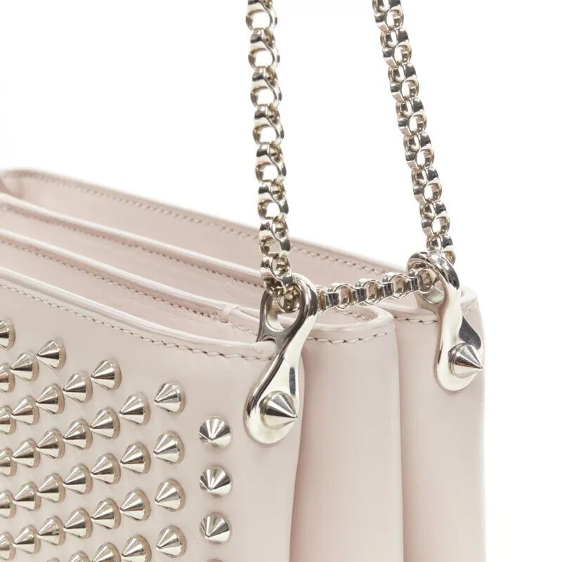 CHRISTIAN LOUBOUTIN Triloubi studded trio gusset shoulder chain crossbody bag