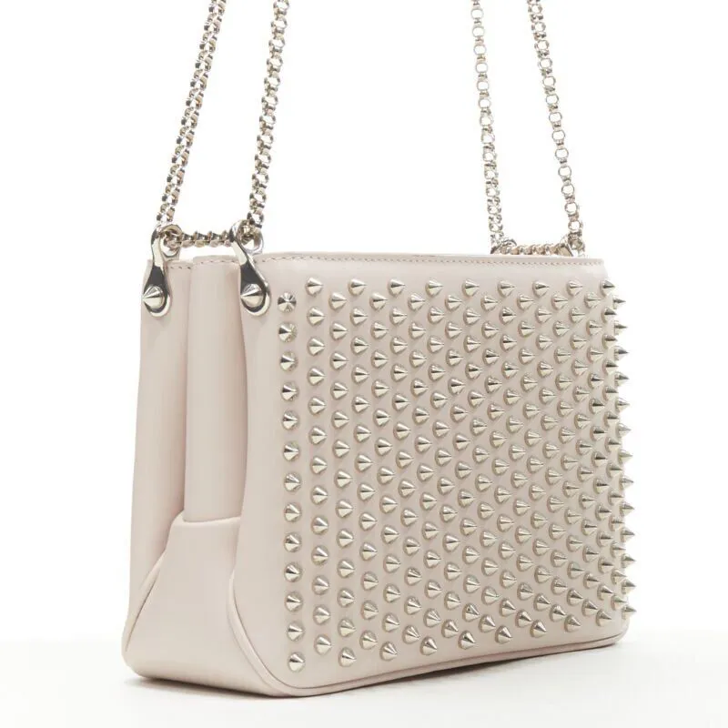CHRISTIAN LOUBOUTIN Triloubi studded trio gusset shoulder chain crossbody bag