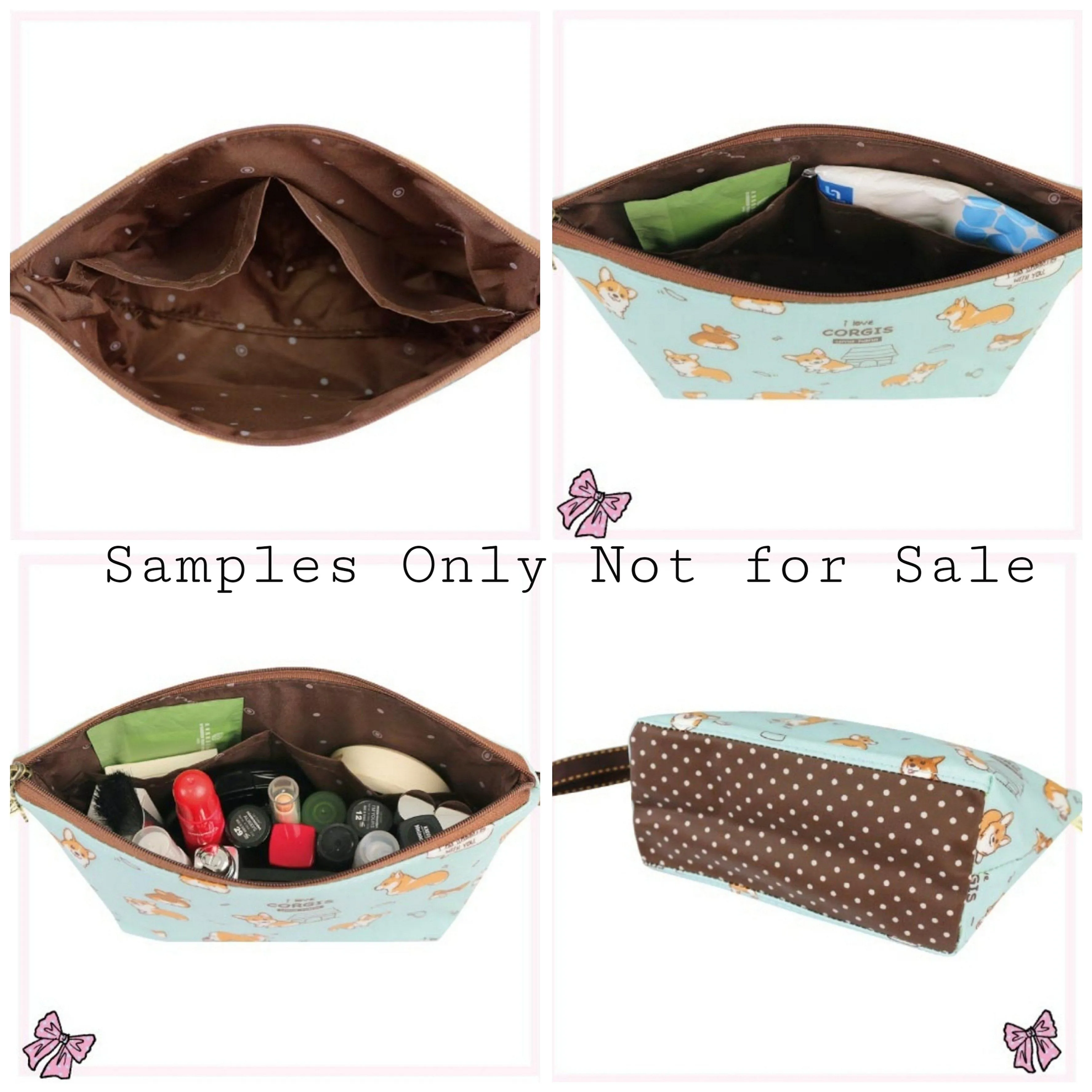 Coral Meow Cat Dumpling Cosmetic Bag