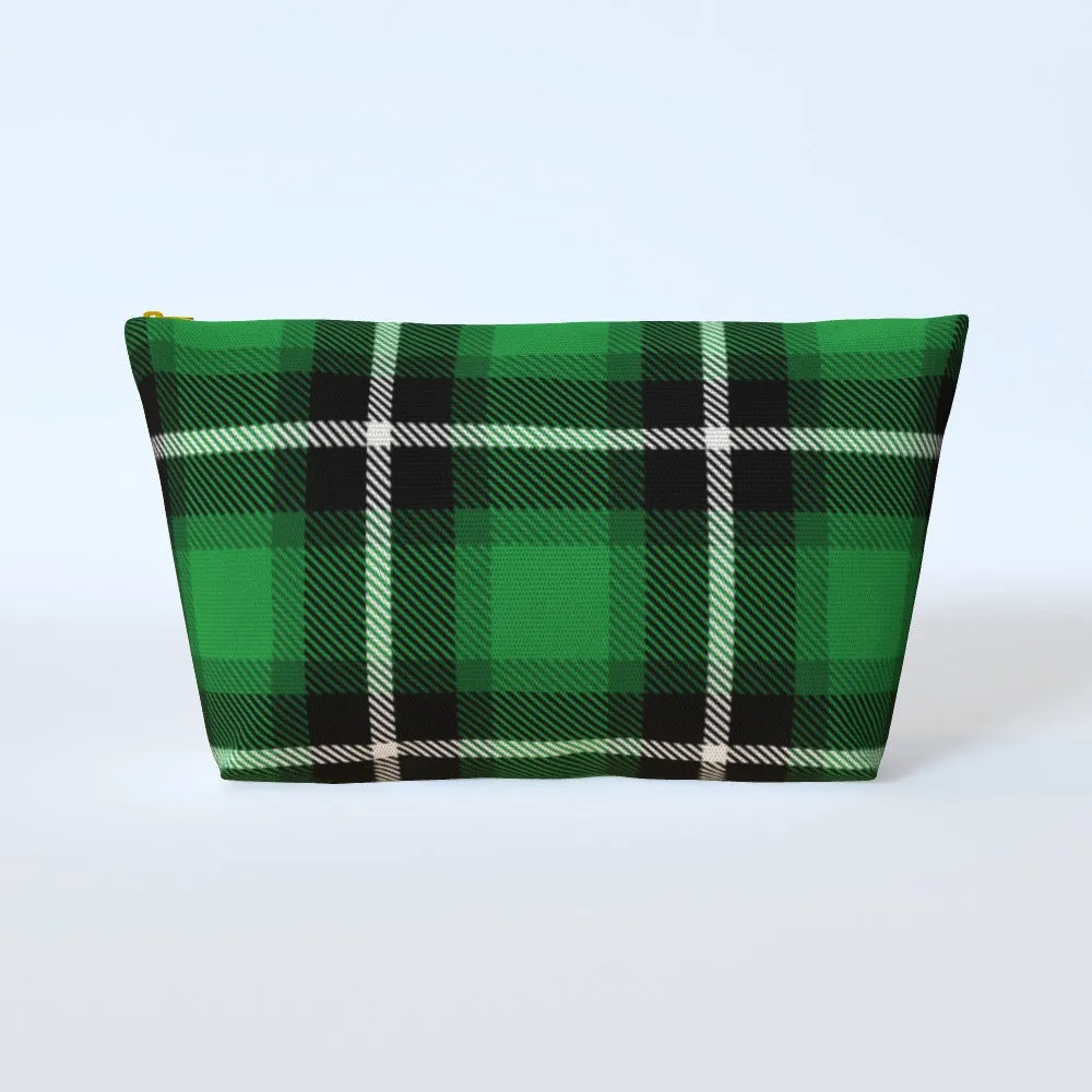 Cosmetic Bag - Textured Fabric Green