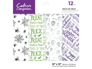 Crafters Companion 12” x 12” Luxury Foiled Acetate Pack - Trick or Treat