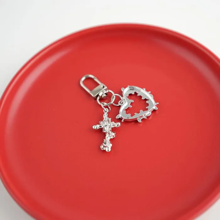 Cross / Heart Key Chain / Bag Charm