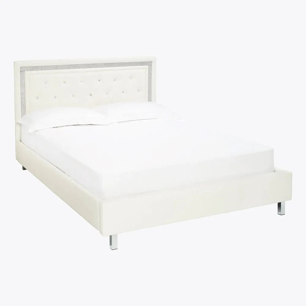 Crystalle 5.0 Kingsize Bed White