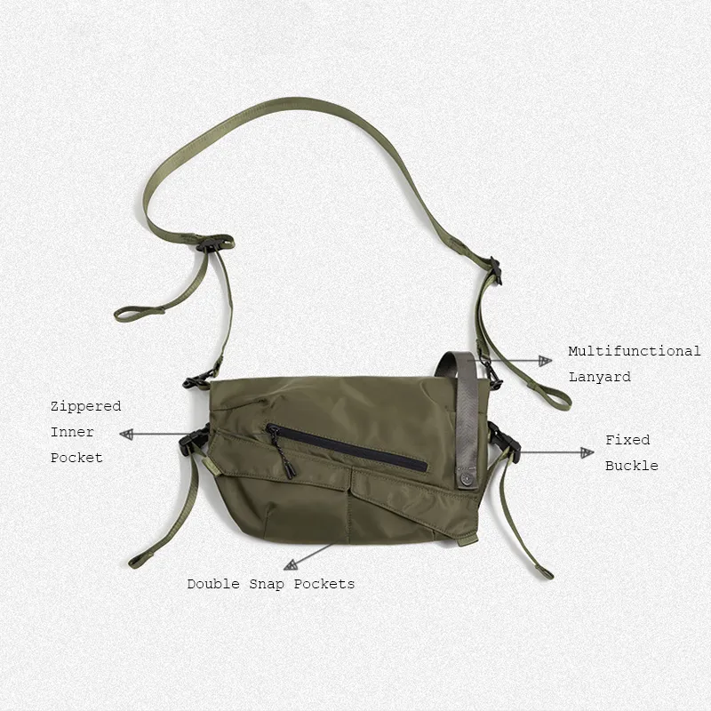 CYCLING BAG, CROSSBODY BAG, MESSENGER BAG WITH MULTI-FUNCTIONAL LARGE-CAPACITY