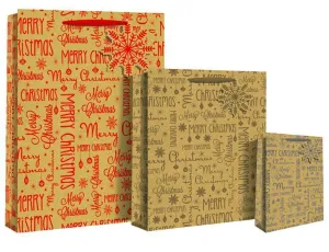 Deluxe Kraft Paper Perfume Gift Bag - Merry Christmas Design Fragrance Bag