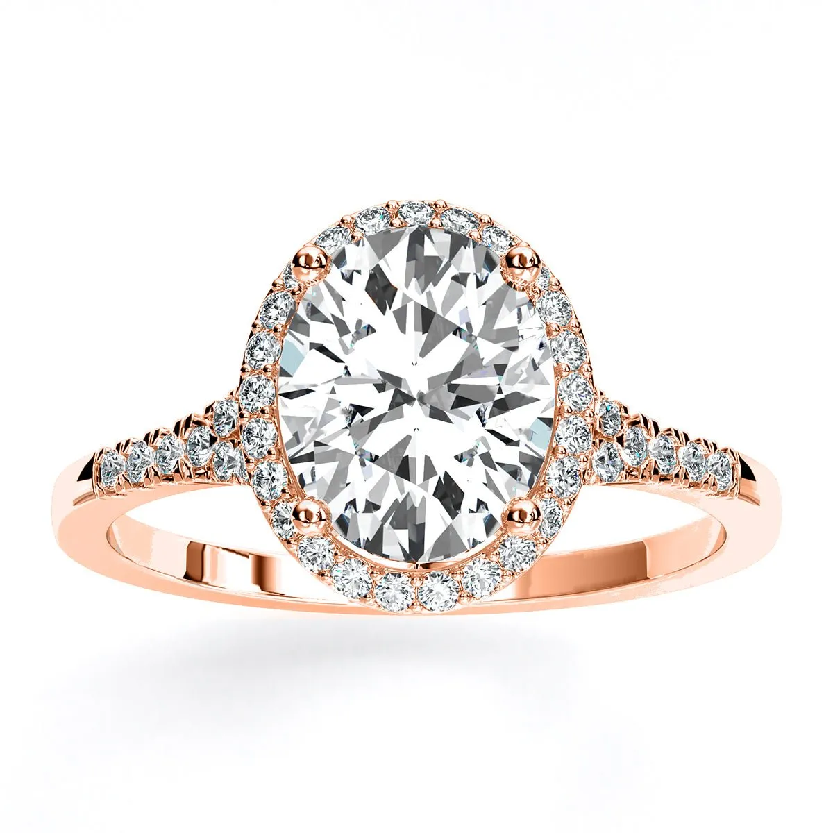 Desert Rose - Oval Diamond Engagement Ring