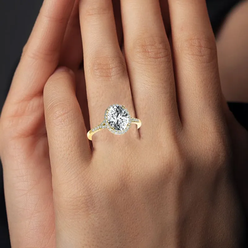 Desert Rose - Oval Diamond Engagement Ring