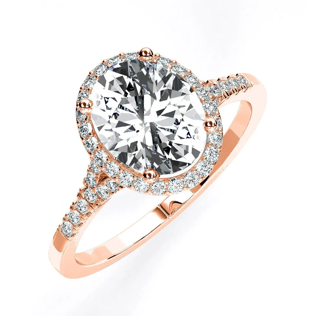 Desert Rose - Oval Diamond Engagement Ring