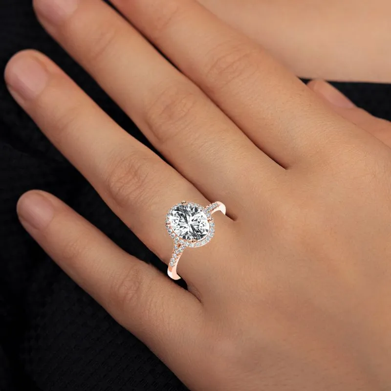 Desert Rose - Oval Diamond Engagement Ring
