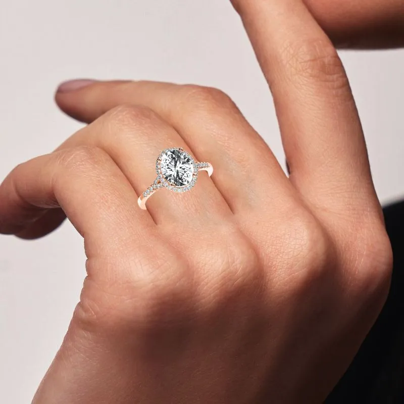 Desert Rose - Oval Diamond Engagement Ring